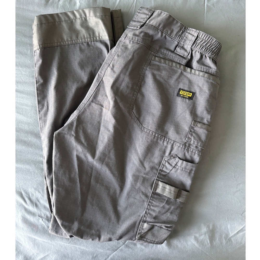 CQR Tactical Cargo Pants Mens 38x32 Gray Excellent Condition Ripstop Work